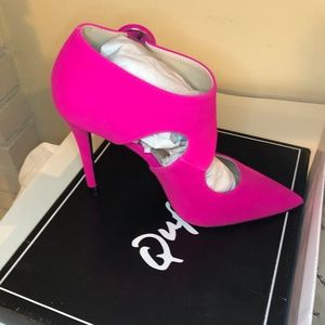 Qupid Hot Pink Heels